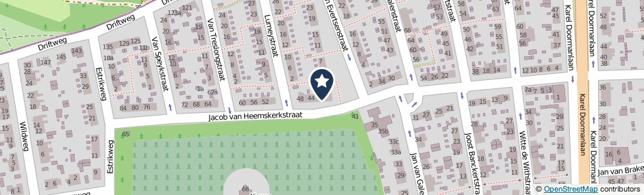 Kaartweergave Jacob Van Heemskerkstraat 40 in Huizen
