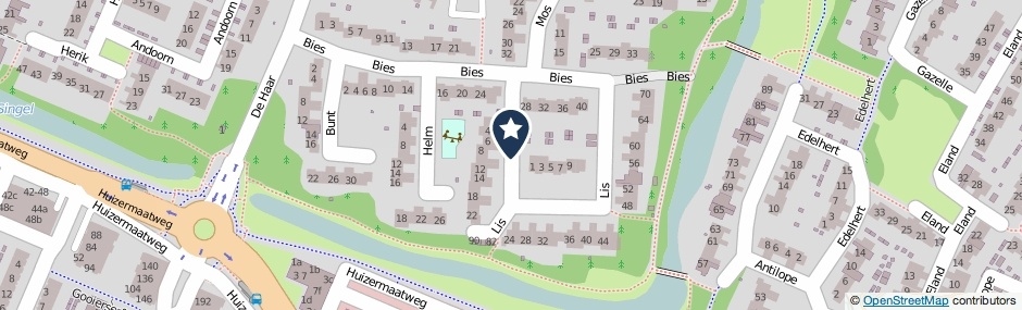 Kaartweergave Lis in Huizen