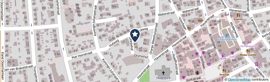 Kaartweergave Oranjehof 19 in Huizen