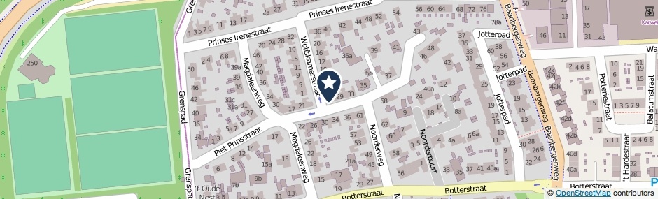 Kaartweergave Piet Prinsstraat 25 in Huizen