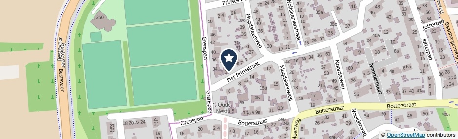 Kaartweergave Piet Prinsstraat 3 in Huizen