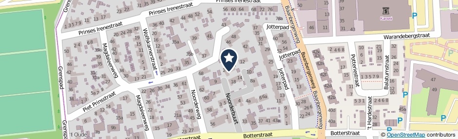 Kaartweergave Piet Prinsstraat 40 in Huizen