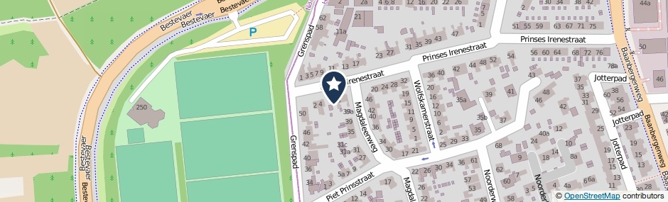 Kaartweergave Prinses Irenestraat 6 in Huizen