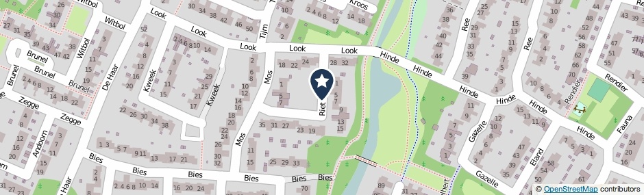 Kaartweergave Riet in Huizen