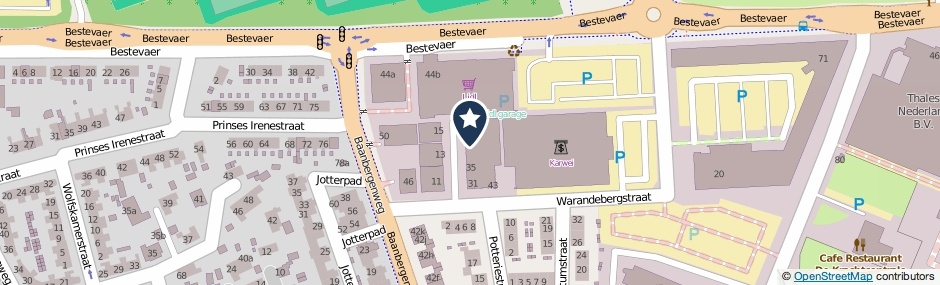 Kaartweergave Warandebergstraat 37 in Huizen