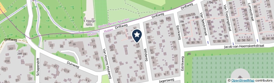 Kaartweergave Wildweg 21 in Huizen
