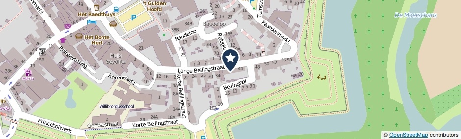 Kaartweergave Lange Bellingstraat 40 in Hulst