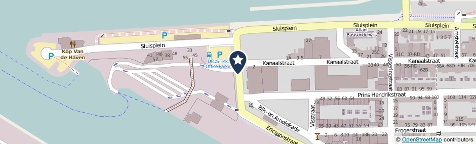 Kaartweergave Ericssonstraat in Ijmuiden