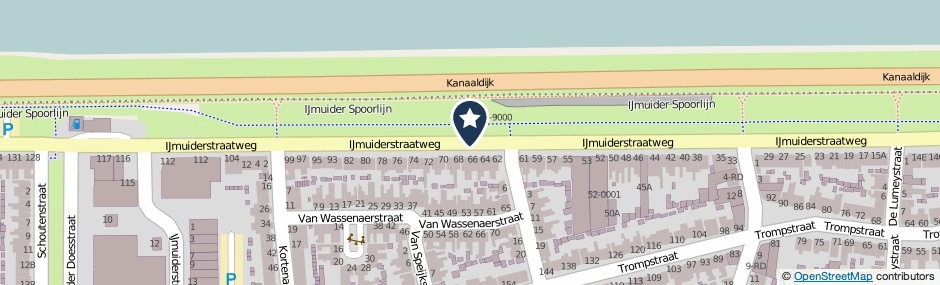 Kaartweergave IJmuiderstraatweg in Ijmuiden