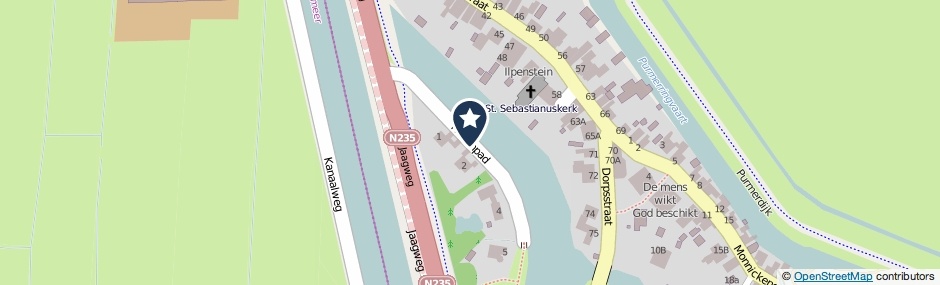 Kaartweergave Havenpad in Ilpendam