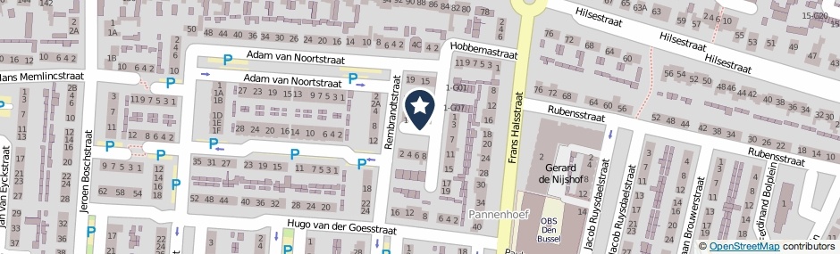 Kaartweergave Pieter De Hooghstraat in Kaatsheuvel