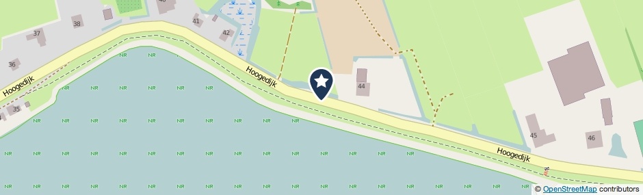 Kaartweergave Hoogedijk in Katwoude
