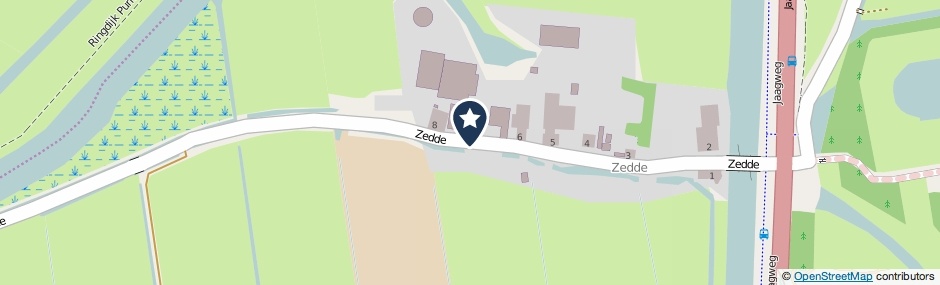 Kaartweergave Zedde in Katwoude