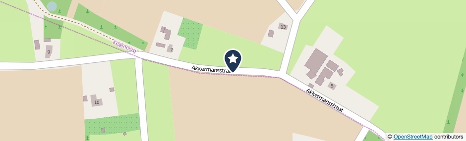 Kaartweergave Akkermanstraat in Keijenborg