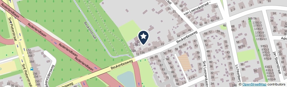 Kaartweergave Beukenbosweg 13-G9 in Kerkrade