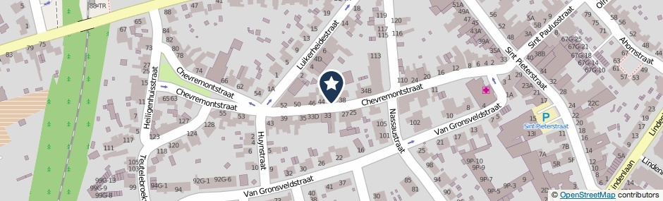 Kaartweergave Chevremontstraat 42 in Kerkrade