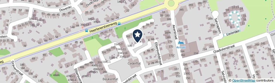Kaartweergave Elbereveldstraat 10-G4 in Kerkrade