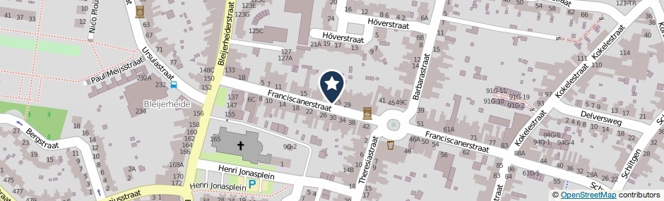 Kaartweergave Franciscanerstraat 23 in Kerkrade