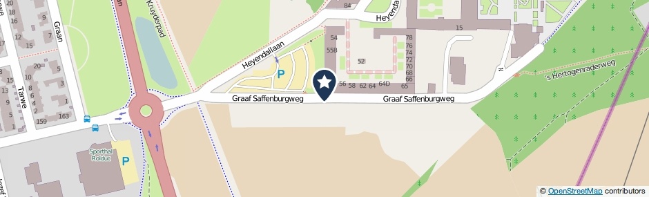 Kaartweergave Graaf Saffenburgweg in Kerkrade
