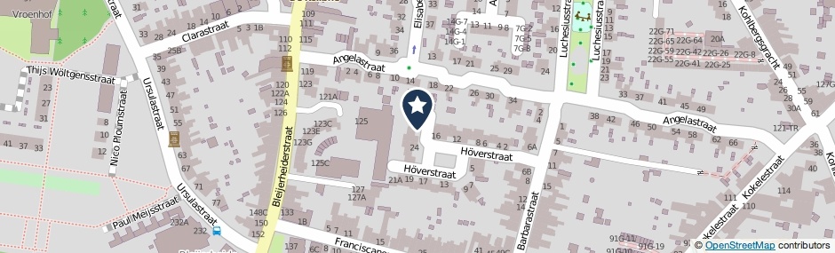 Kaartweergave Hoverstraat 20 in Kerkrade