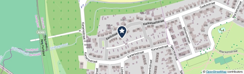 Kaartweergave Kwikstaartstraat 12 in Kerkrade