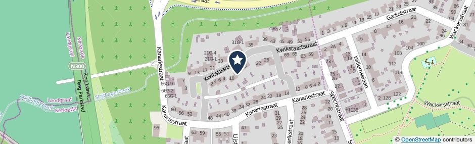 Kaartweergave Kwikstaartstraat 14 in Kerkrade