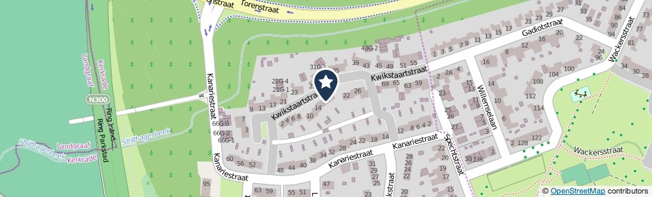 Kaartweergave Kwikstaartstraat 18 in Kerkrade