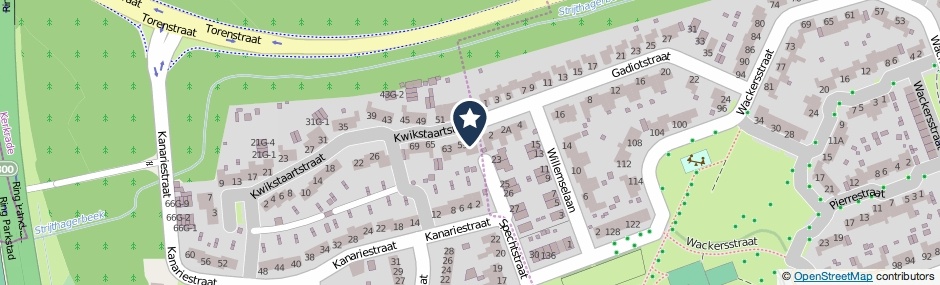 Kaartweergave Kwikstaartstraat 57 in Kerkrade