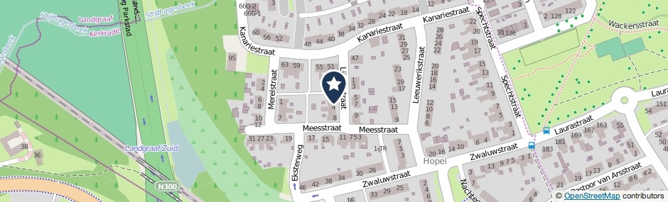 Kaartweergave Lijsterstraat 2 in Kerkrade