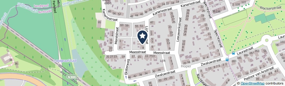 Kaartweergave Lijsterstraat 4 in Kerkrade