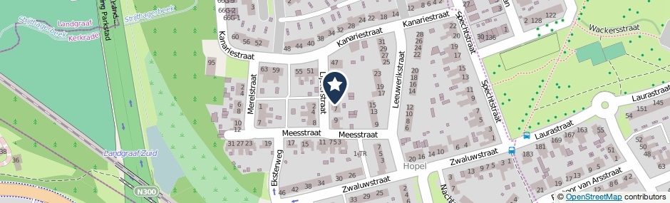 Kaartweergave Lijsterstraat 5 in Kerkrade