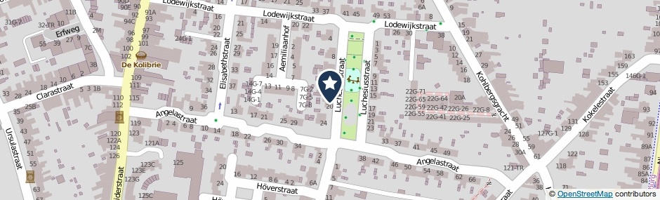 Kaartweergave Luchesiusstraat 18 in Kerkrade