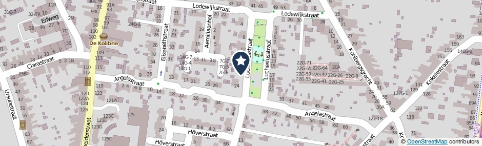 Kaartweergave Luchesiusstraat 20 in Kerkrade