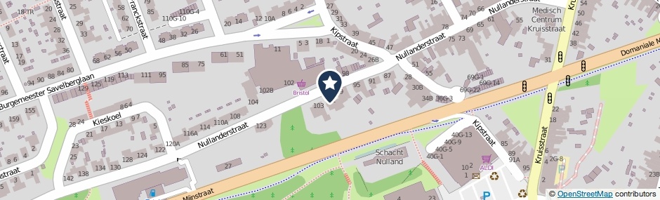 Kaartweergave Nullanderstraat 101 in Kerkrade