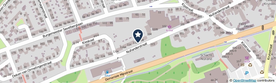 Kaartweergave Nullanderstraat 110 in Kerkrade