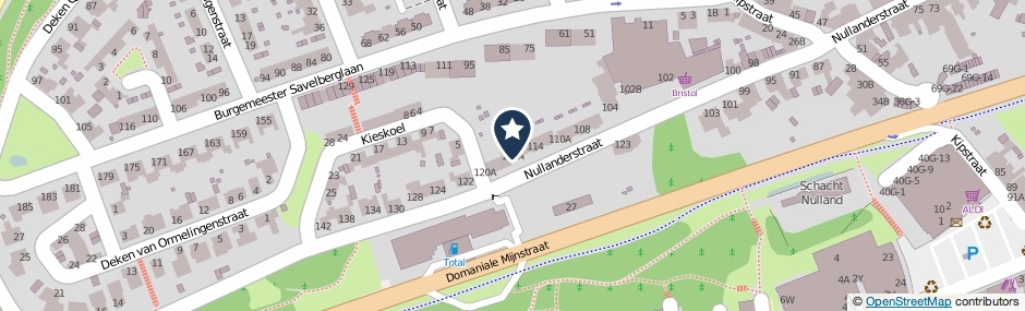 Kaartweergave Nullanderstraat 116-A in Kerkrade