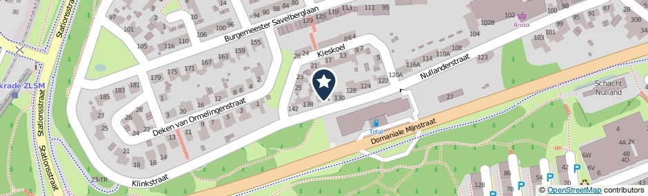 Kaartweergave Nullanderstraat 134 in Kerkrade