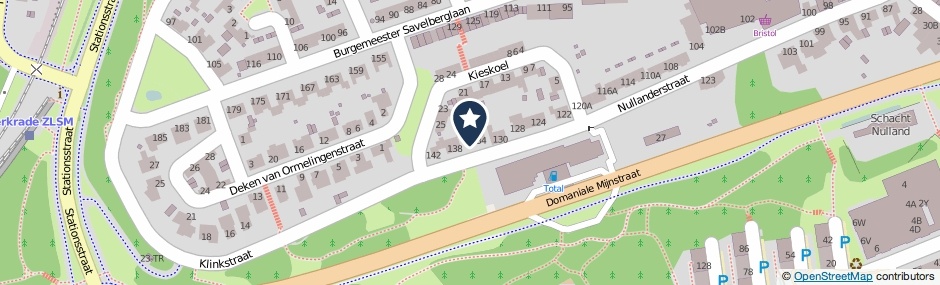 Kaartweergave Nullanderstraat 136 in Kerkrade