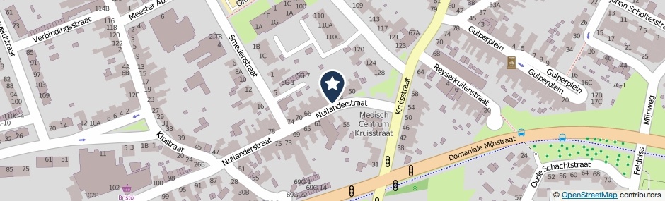 Kaartweergave Nullanderstraat 56 in Kerkrade