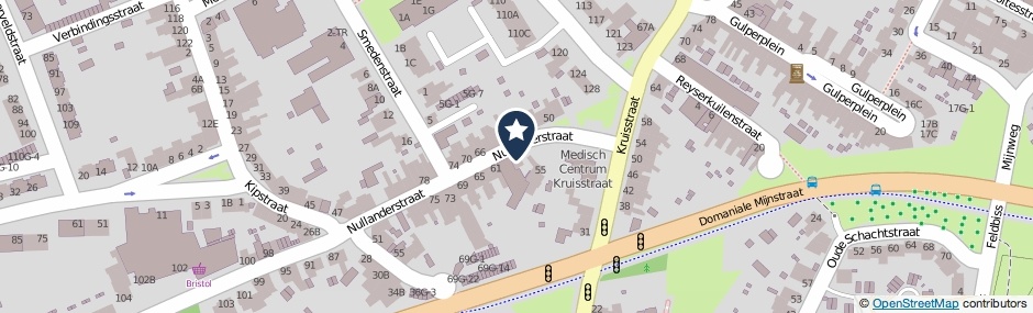 Kaartweergave Nullanderstraat 57 in Kerkrade