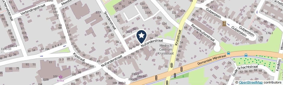 Kaartweergave Nullanderstraat 62 in Kerkrade