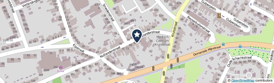 Kaartweergave Nullanderstraat 63 in Kerkrade
