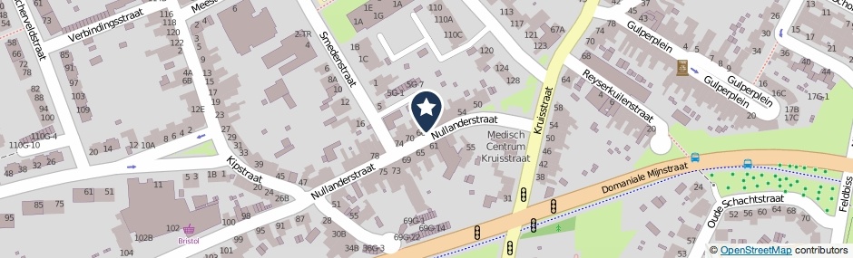 Kaartweergave Nullanderstraat 64 in Kerkrade
