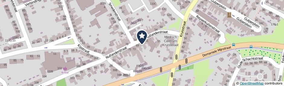 Kaartweergave Nullanderstraat 65 in Kerkrade