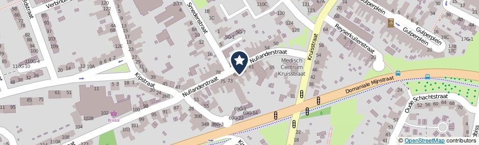 Kaartweergave Nullanderstraat 67 in Kerkrade