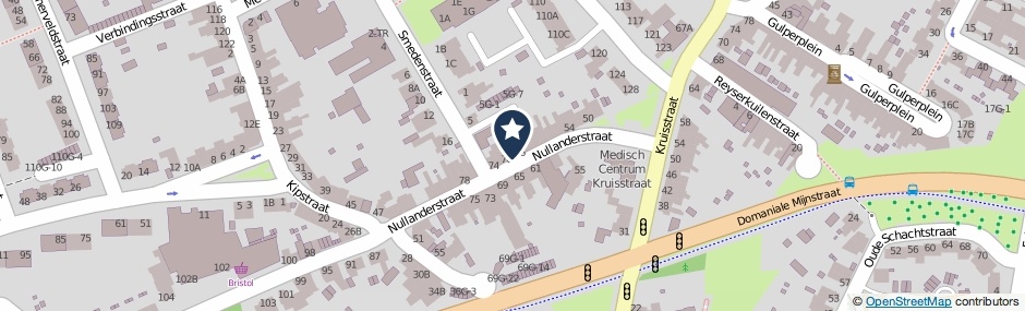 Kaartweergave Nullanderstraat 68 in Kerkrade