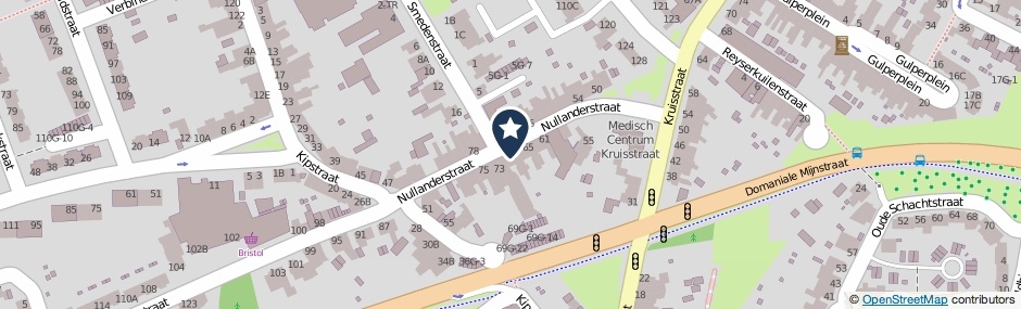 Kaartweergave Nullanderstraat 69 in Kerkrade