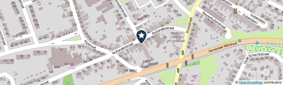 Kaartweergave Nullanderstraat 71 in Kerkrade