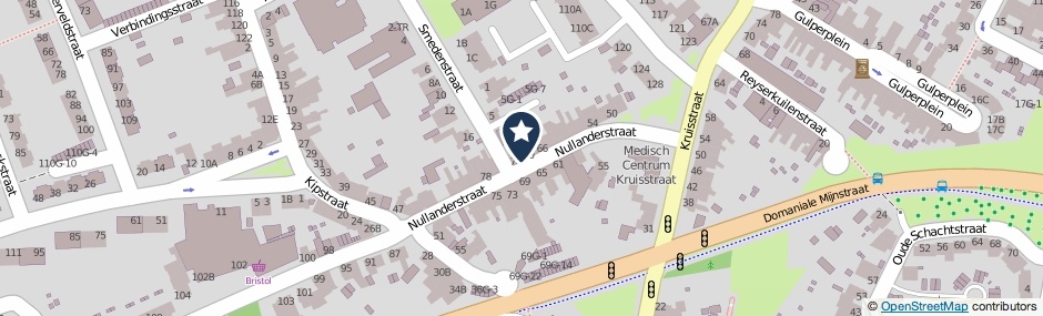 Kaartweergave Nullanderstraat 72 in Kerkrade