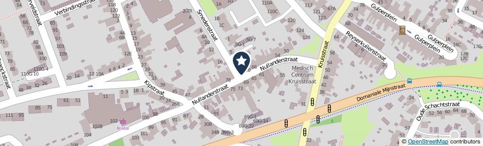Kaartweergave Nullanderstraat 74 in Kerkrade
